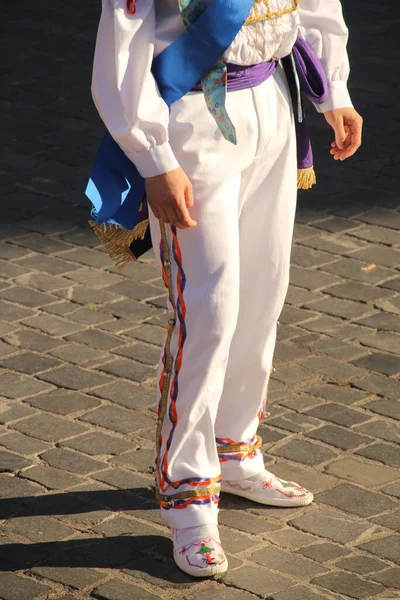 Traditioneller Baskischer Tanz Auf Einem Volksfest — Stockfoto