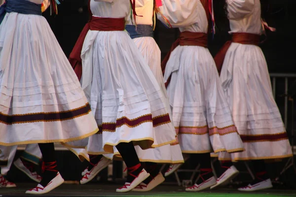 Traditionell Baskisk Dans Folkfest — Stockfoto