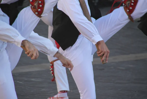 Традиционные Баскские Танцы Народном Фестивале — стоковое фото