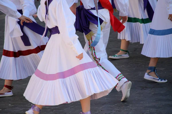 Tradiční Baskický Tanec Folkovém Festivalu — Stock fotografie