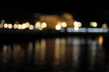 Bokeh efektli şehir ışıkları