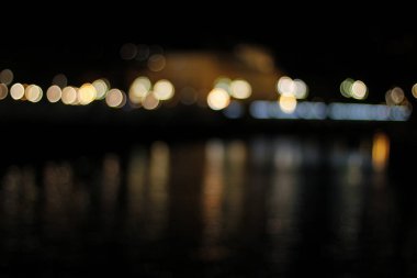 Bokeh efektli şehir ışıkları