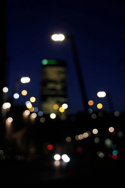 Luces Ciudad Con Efecto Bokeh — Foto de Stock