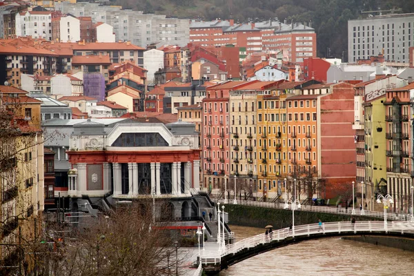 stock image Urban view on the city of Bilbao