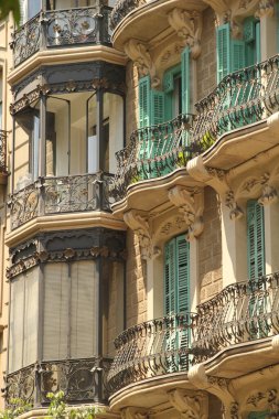 Barselona şehir merkezinde mimarlık