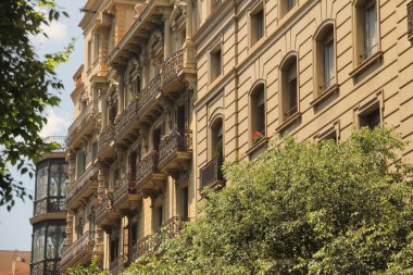 Barselona şehir merkezinde mimarlık