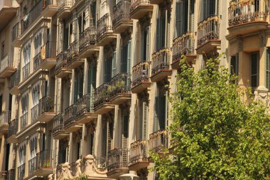 Barselona şehir merkezinde mimarlık