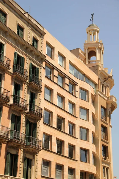 Építészet Barcelona Belvárosában — Stock Fotó
