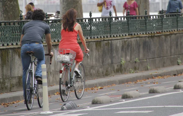 Radfahrer Auf Einer Straße Berlin — Stockfoto