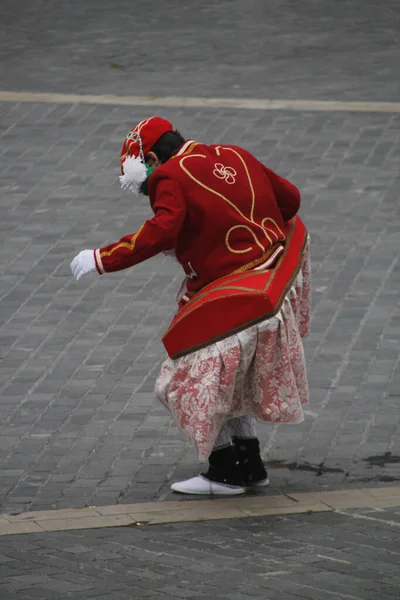 Traditionele Baskische Dans Een Volksfeest — Stockfoto