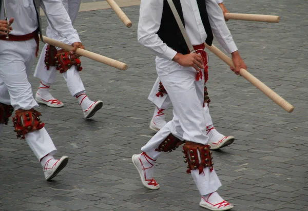 Traditionell Baskisk Dans Folkfest — Stockfoto