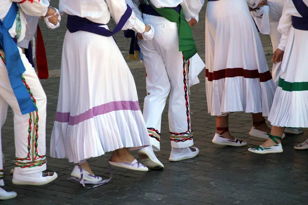 Traditioneller Baskischer Tanz Auf Einem Volksfest — Stockfoto