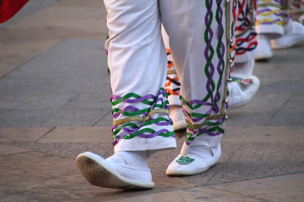 Традиційний Баскський Танець Фольклорному Фестивалі — стокове фото
