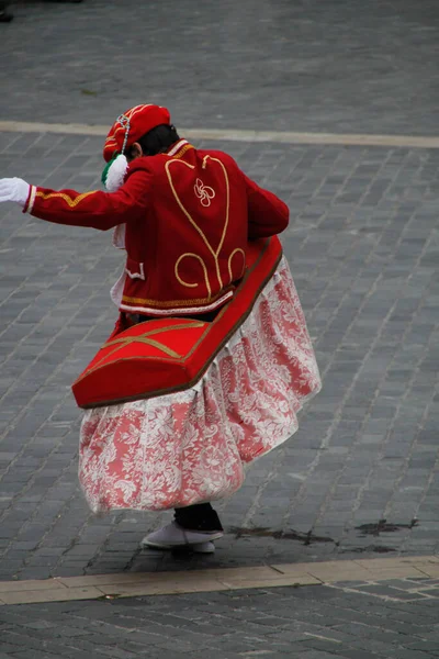 Traditionell Baskisk Dans Folkfest — Stockfoto