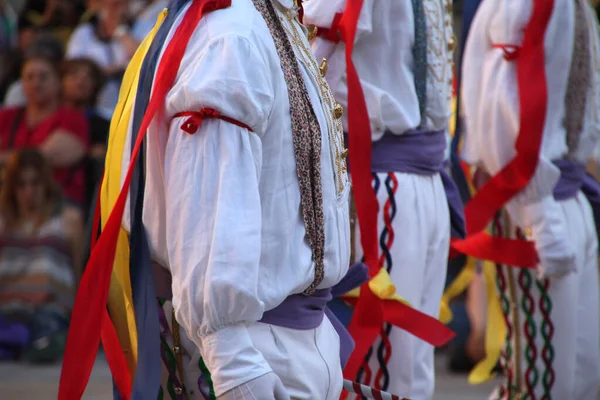 Παραδοσιακός Χορός Basque Ένα Λαϊκό Φεστιβάλ — Φωτογραφία Αρχείου