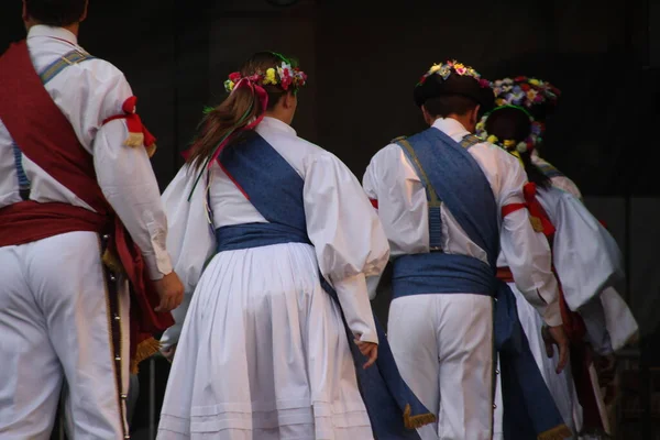 Danza Tradizionale Basca Una Festa Popolare — Foto Stock