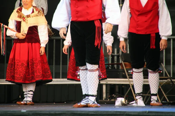 Traditionele Baskische Dans Een Volksfeest — Stockfoto