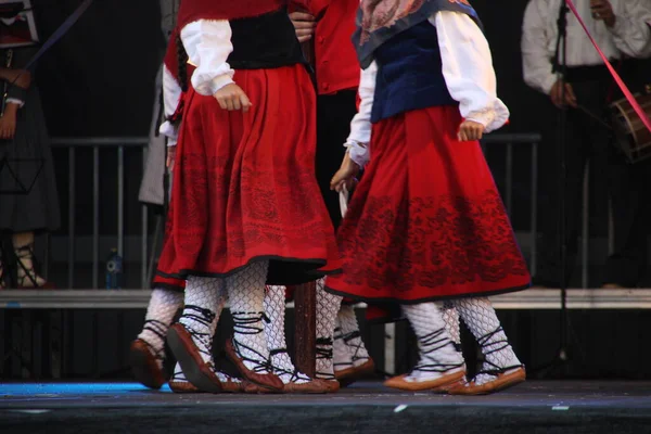 Traditionell Baskisk Dans Folkfest — Stockfoto