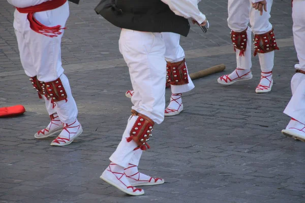 Traditionele Baskische Dans Een Volksfeest — Stockfoto