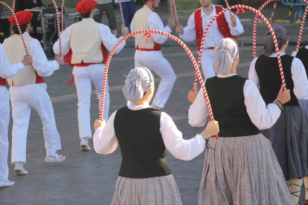 Traditionele Baskische Dans Een Volksfeest — Stockfoto