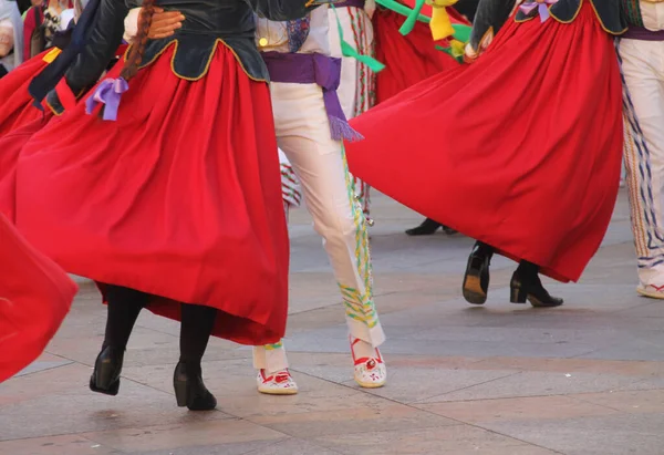 Traditionele Baskische Dans Een Volksfeest — Stockfoto