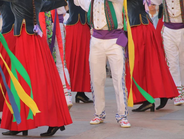 Traditionell Baskisk Dans Folkfest — Stockfoto