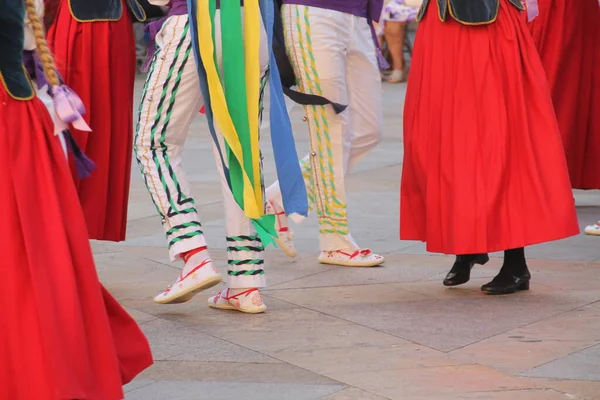 Traditionele Baskische Dans Een Volksfeest — Stockfoto