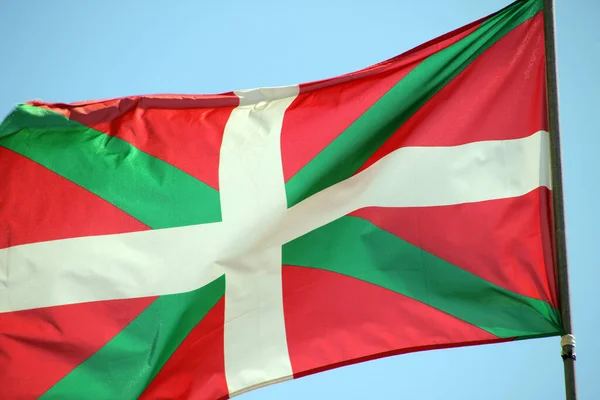 Havada Dalgalanan Basquee Bayrağı — Stok fotoğraf