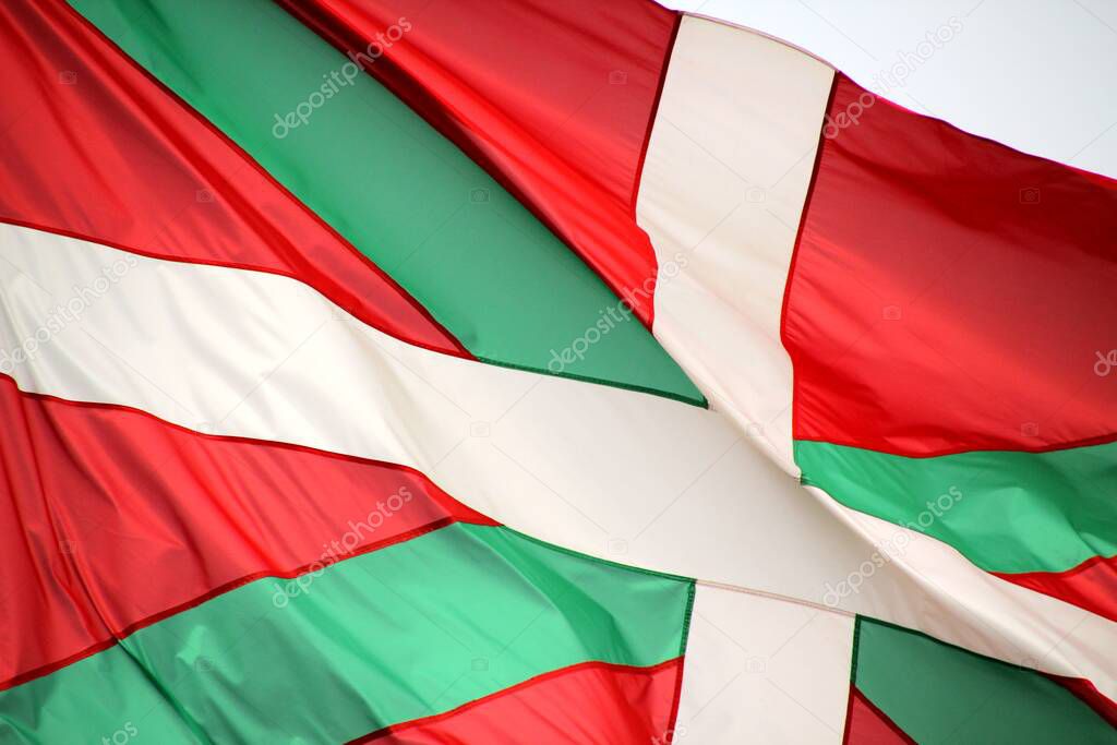 Basquee flag waving in the air