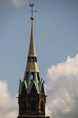 Nuremberg şehir merkezindeki şehir manzarası