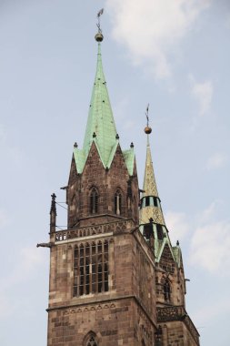 Nuremberg şehir merkezindeki şehir manzarası