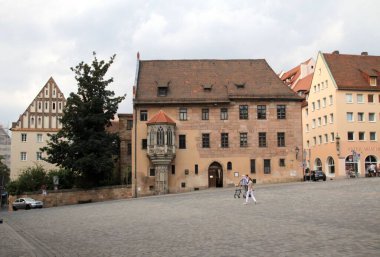 Nuremberg şehir merkezindeki şehir manzarası