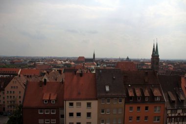 Nuremberg şehir merkezindeki şehir manzarası