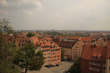 Nuremberg şehir merkezindeki şehir manzarası