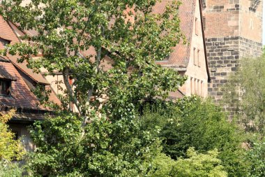 Nuremberg şehir merkezindeki şehir manzarası