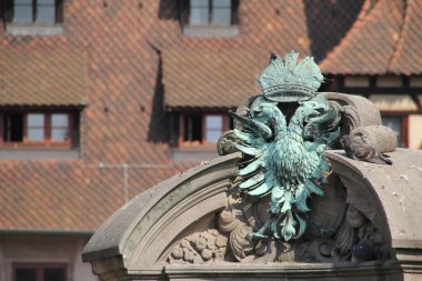 Nuremberg şehir merkezindeki şehir manzarası