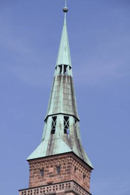 Nuremberg şehir merkezindeki şehir manzarası