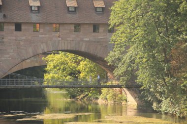 Nuremberg şehir merkezindeki şehir manzarası