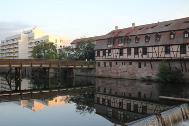 Nuremberg şehir merkezindeki şehir manzarası