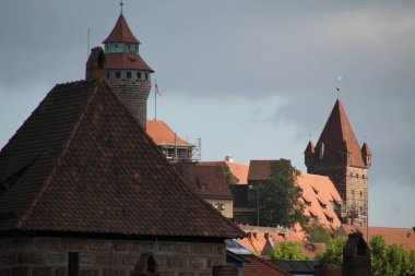 Nuremberg şehir merkezindeki şehir manzarası