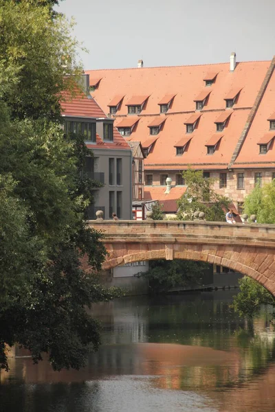 Nuremberg Şehir Merkezindeki Şehir Manzarası — Stok fotoğraf