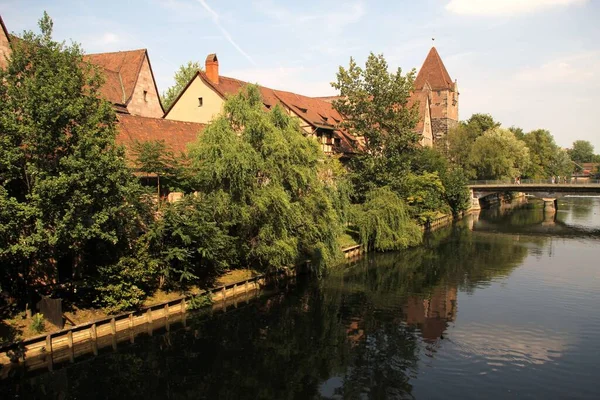 Nuremberg Şehir Merkezindeki Şehir Manzarası — Stok fotoğraf