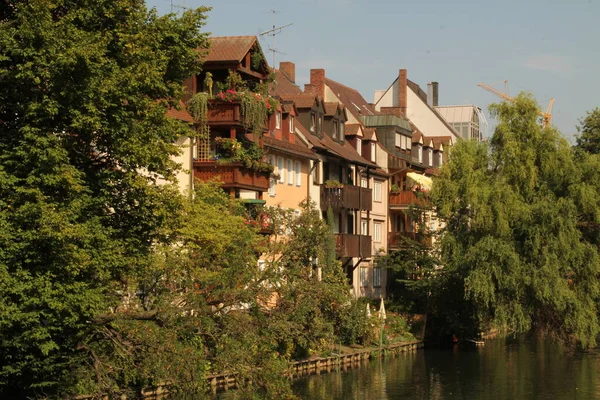 Nuremberg Şehir Merkezindeki Şehir Manzarası — Stok fotoğraf