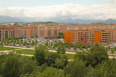 İspanya 'nın Pamplona şehrinin manzarası