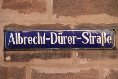 Eski Nuremberg kasabasının mimarisi.