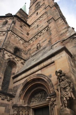 Nuremberg şehir merkezinin mimarisi.