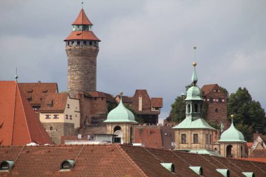 Nuremberg şehir merkezinin mimarisi.
