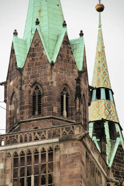 Eski Nuremberg Kasabasının Mimarisi — Stok fotoğraf