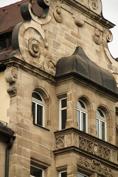 Архитектура Старого Города Нюрнберга — стоковое фото