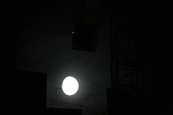 Widok Księżyca Nocy — Zdjęcie stockowe